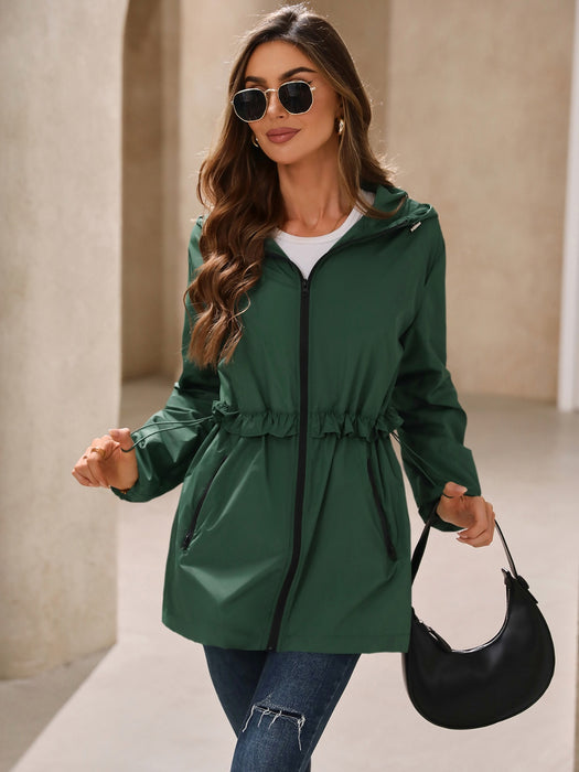 Ivy Lane Outdoor Waterproof Long Sleeve Hooded Windbreaker  Jessie Knowles