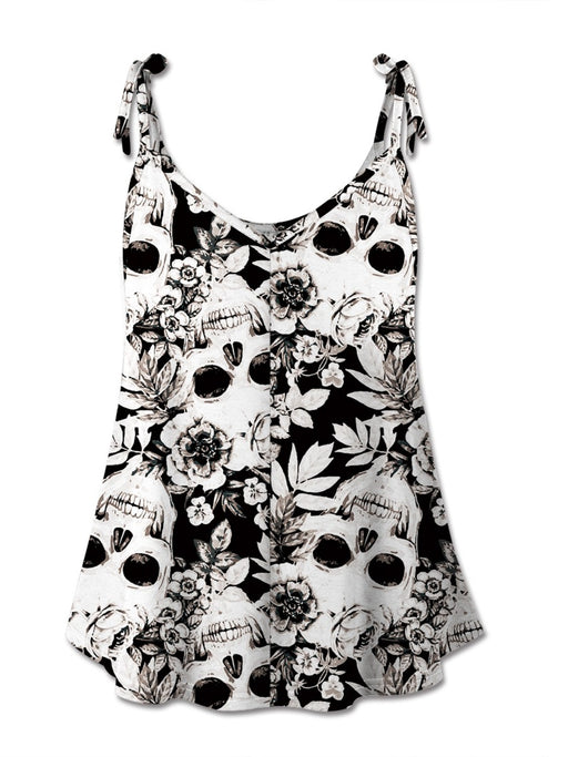 Skull Print Scoop Neck Cami  Jessie Knowles