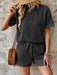 Lovelet Textured Round Neck Short Sleeve Top and Shorts Set  Jessie Knowles