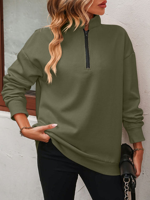 Mandy Zip-Up Dropped Shoulder Sweatshirt  Jessie Knowles