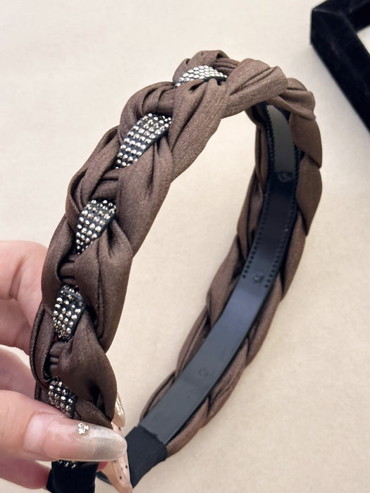 Rhinestone Braided Wide Headband  Jessie Knowles