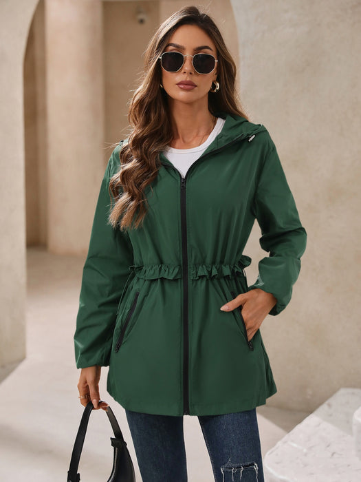 Ivy Lane Outdoor Waterproof Long Sleeve Hooded Windbreaker  Jessie Knowles