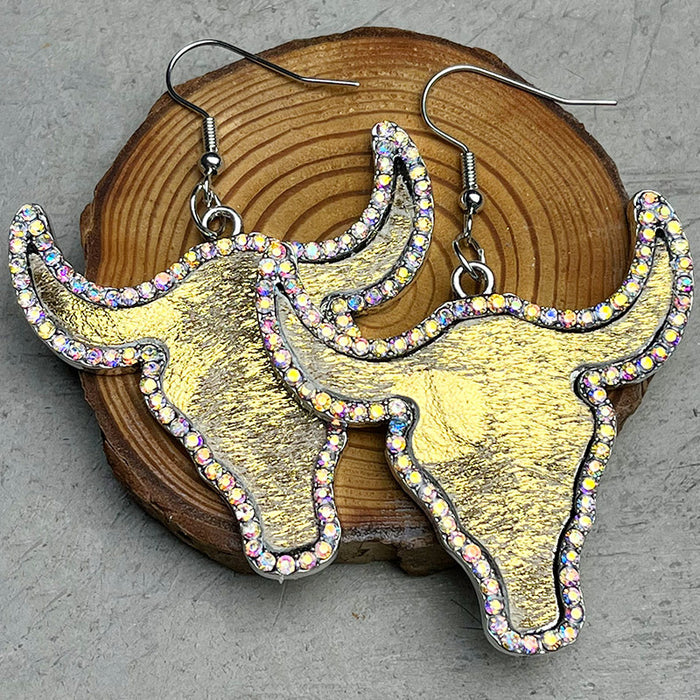 Rhinestone Bull Earrings  Jessie Knowles