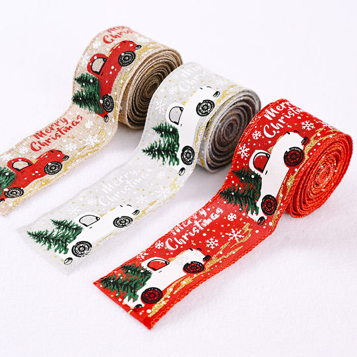 Car & Christmas Tree Ribbon DECOR Jessie Knowles