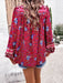 Devine Printed Tie Neck Long Sleeve Blouse  Jessie Knowles