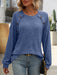 Mandy Decor Button Long Sleeve Ribbed T-Shirt  Jessie Knowles