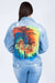 American Bazi Painted Back Distressed Denim Jacket JACKET Jessie Knowles