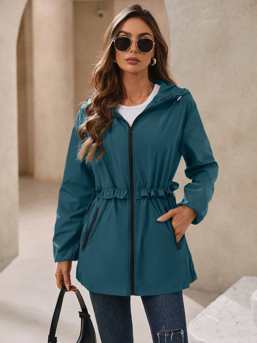 Ivy Lane Outdoor Waterproof Long Sleeve Hooded Windbreaker  Jessie Knowles