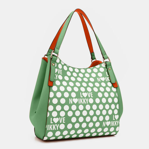 Nicole Lee USA Contrast Polka Dot Handbag  Jessie Knowles