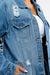 American Bazi Button Up Distressed Denim Jacket JACKET Jessie Knowles