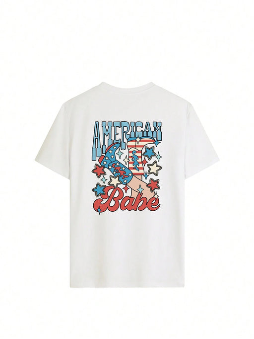 Graphic Round Neck Half Sleeve T-Shirt TOPS Jessie Knowles
