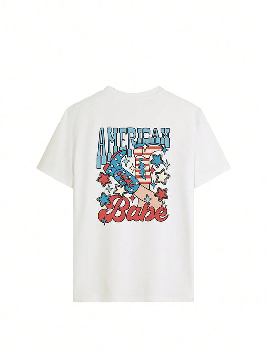Graphic Round Neck Half Sleeve T-Shirt TOPS Jessie Knowles