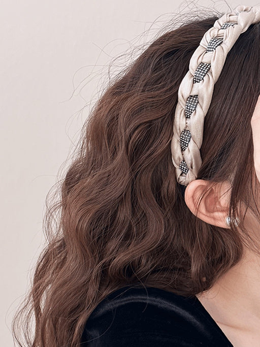 Rhinestone Braided Wide Headband  Jessie Knowles