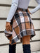 Tied Plaid Asymmetrical Hem Skirt  Jessie Knowles