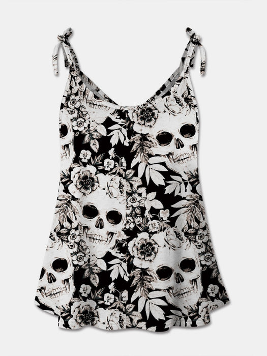 Skull Print Scoop Neck Cami  Jessie Knowles