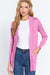 ACTIVE BASIC Ribbed Trim Open Front Cardigan OUTERWEAR Jessie Knowles