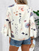 Honey Ruffled Printed V-Neck Half Sleeve Blouse  Jessie Knowles