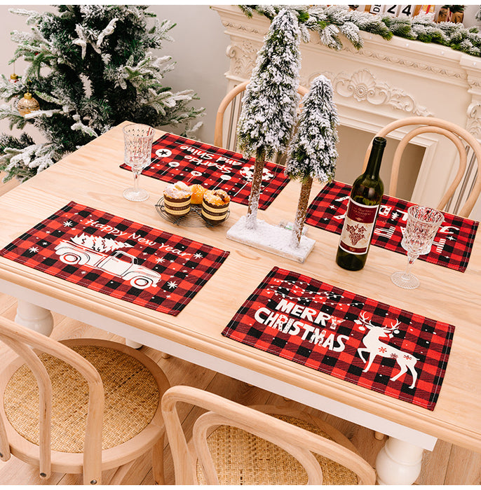 Assorted 2-Piece Plaid Placemats DECOR Jessie Knowles