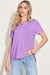 Basic Bae Bamboo V-Neck High-Low T-Shirt TOPS Jessie Knowles