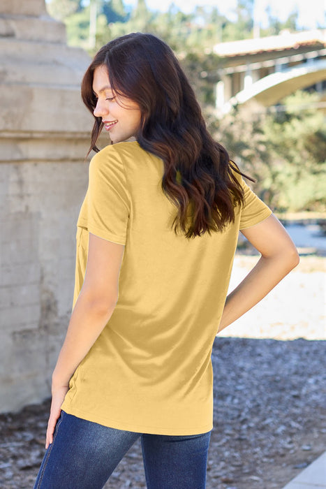 Basic Bae Bamboo V-Neck Short Sleeve T-Shirt TOPS Jessie Knowles