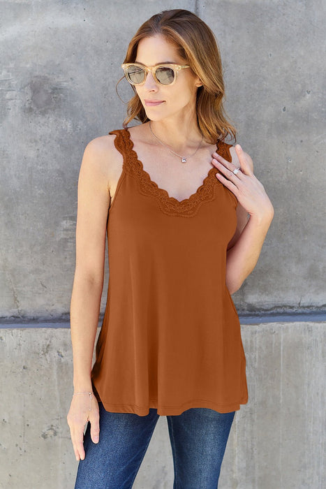 Basic Bae Lace Detail V-Neck Cutout Cami TOPS Jessie Knowles