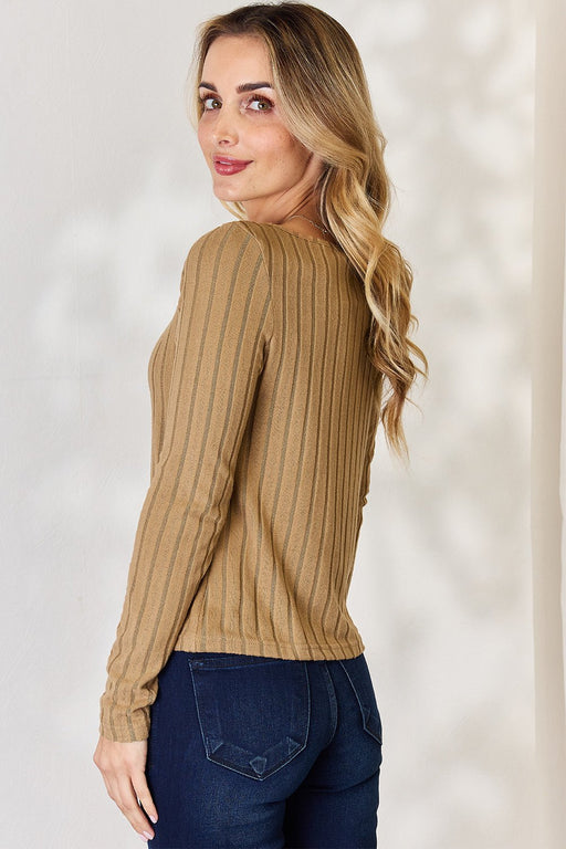 Basic Bae Ribbed Long Sleeve T-Shirt TOPS Jessie Knowles