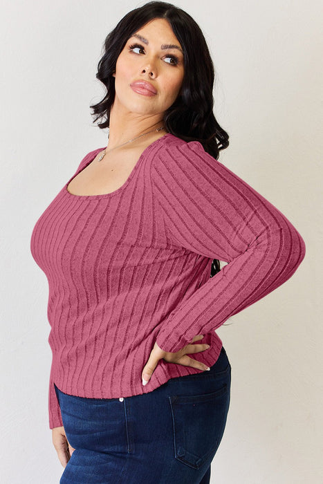 Basic Bae Ribbed Long Sleeve T-Shirt TOPS Jessie Knowles