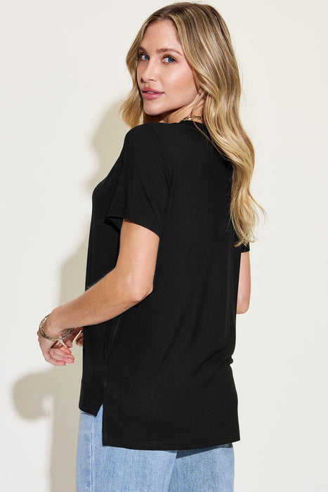 Basic Bae V-Neck High-Low T-Shirt  Jessie Knowles