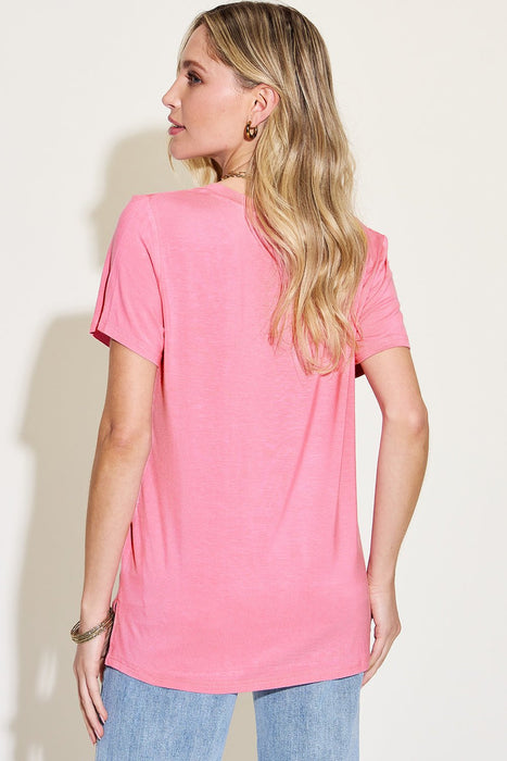 Basic Bae V-Neck High-Low T-Shirt  Jessie Knowles