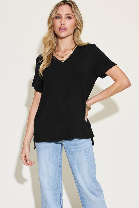 Basic Bae V-Neck High-Low T-Shirt  Jessie Knowles