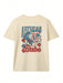 Graphic Round Neck Half Sleeve T-Shirt TOPS Jessie Knowles
