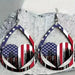 US Flag Pattern Wooden Earrings ACCESSORIES Jessie Knowles