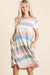 BOMBOM Striped Short Sleeve Dress with Pockets DRESSES Jessie Knowles