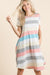 BOMBOM Striped Short Sleeve Dress with Pockets DRESSES Jessie Knowles