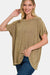 Zenana Washed Ribbed Short Sleeve Top  Jessie Knowles