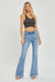 Risen Full Size High Rise Frayed Hem Flare Jeans  Jessie Knowles