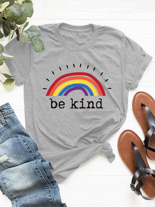 Graphic Round Neck Short Sleeve T-Shirt TOPS Jessie Knowles