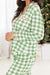 Contrast Piping Plaid Top and Pants Lounge Set  Jessie Knowles