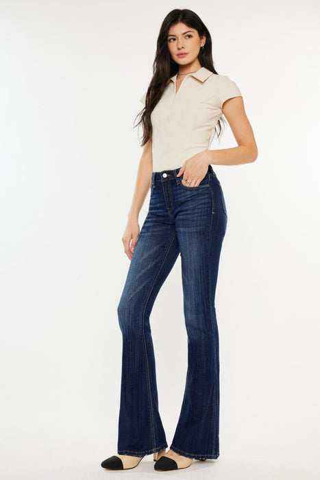 Kancan Full Size Mid Rise Slim Flare Jeans  Jessie Knowles