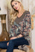 Celeste Camouflage V-Neck Balloon Sleeve Top TOPS Jessie Knowles