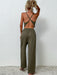 Crisscross Back Cropped Top and Pants Set  Jessie Knowles