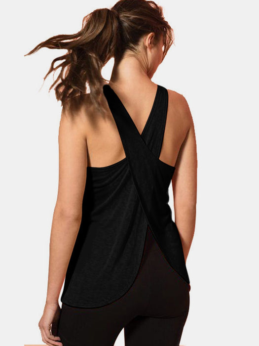 Crisscross Scoop Neck Active Tank  Jessie Knowles