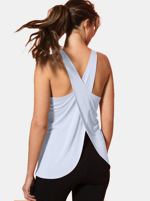 Crisscross Scoop Neck Active Tank  Jessie Knowles