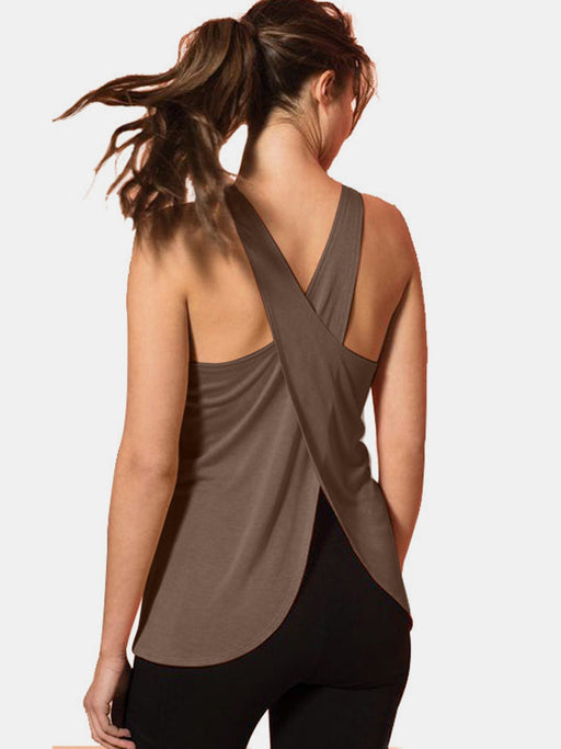 Crisscross Scoop Neck Active Tank  Jessie Knowles