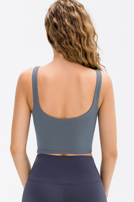 Cropped Scoop Neck Active Tank Top  Jessie Knowles