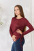 Culture Code Drawstring Round Neck Long Sleeve Top  Jessie Knowles