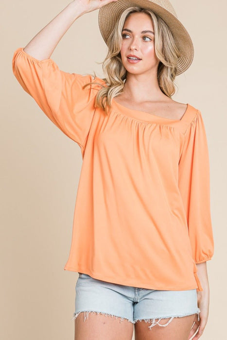 Culture Code Square Neck Puff Sleeve Top  Jessie Knowles