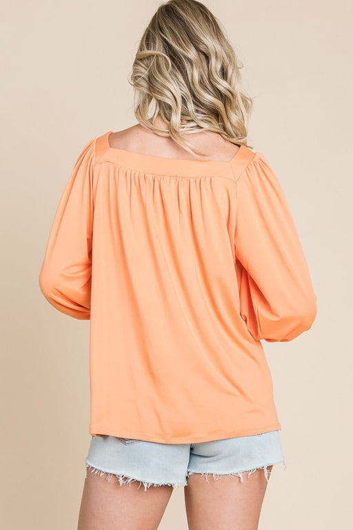 Culture Code Square Neck Puff Sleeve Top  Jessie Knowles