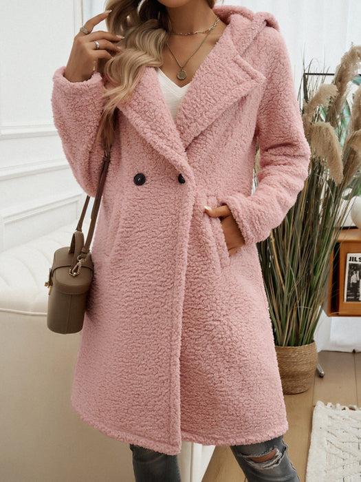 Devine Pocketed Long Sleeve Hooded Teddy Coat  Jessie Knowles