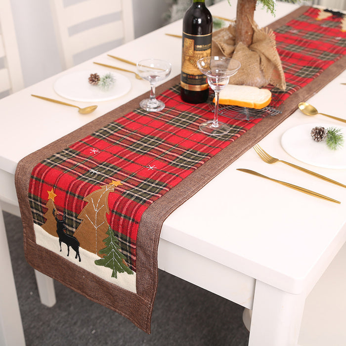 Plaid Christmas Element Table Runner  Jessie Knowles